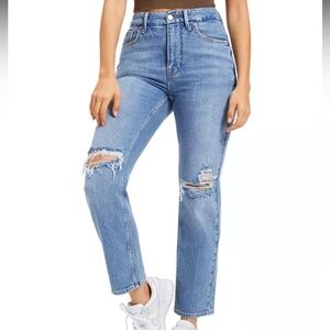 Good American Blue Distressed Jeans